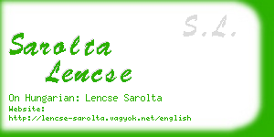 sarolta lencse business card